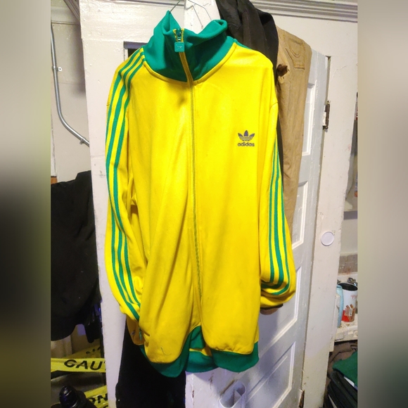 Electric Green Adidas TrackJacket - Picture 2 of 8